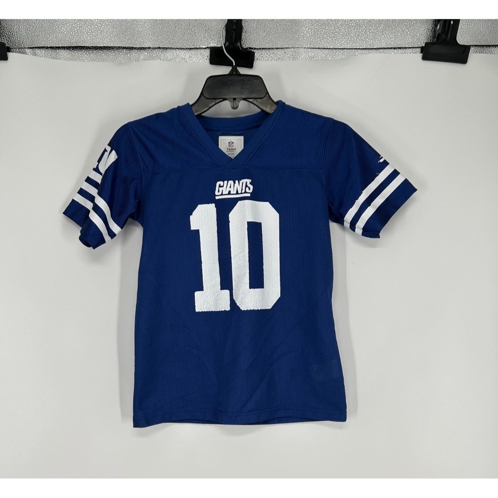 New York Giants #10 Eli Manning‎ Jersey Youth Kids Boys Small 6/7 Blue NFL